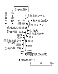 図表3-1-4　昭和30年ころの駅前の町並み