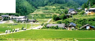 城川町の農村風景