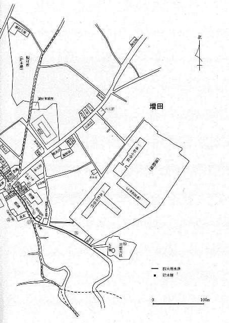 図表1-4-1　昭和30年ころの一本松の町並み２