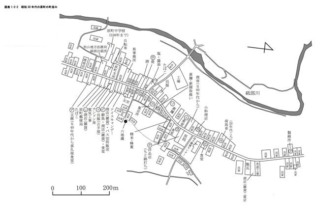 図表1-2-2　昭和30年代の原町の町並み
